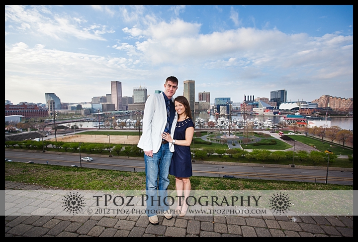 Federal hill park engagement photo