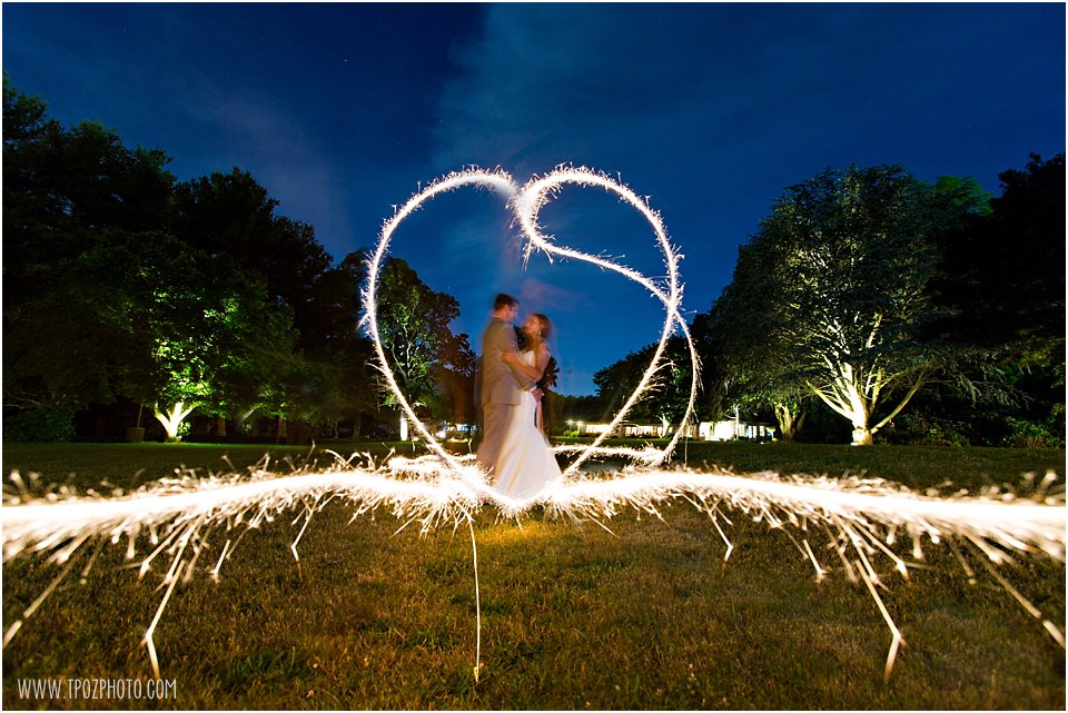 Heart Sparklers Photo at wedding
