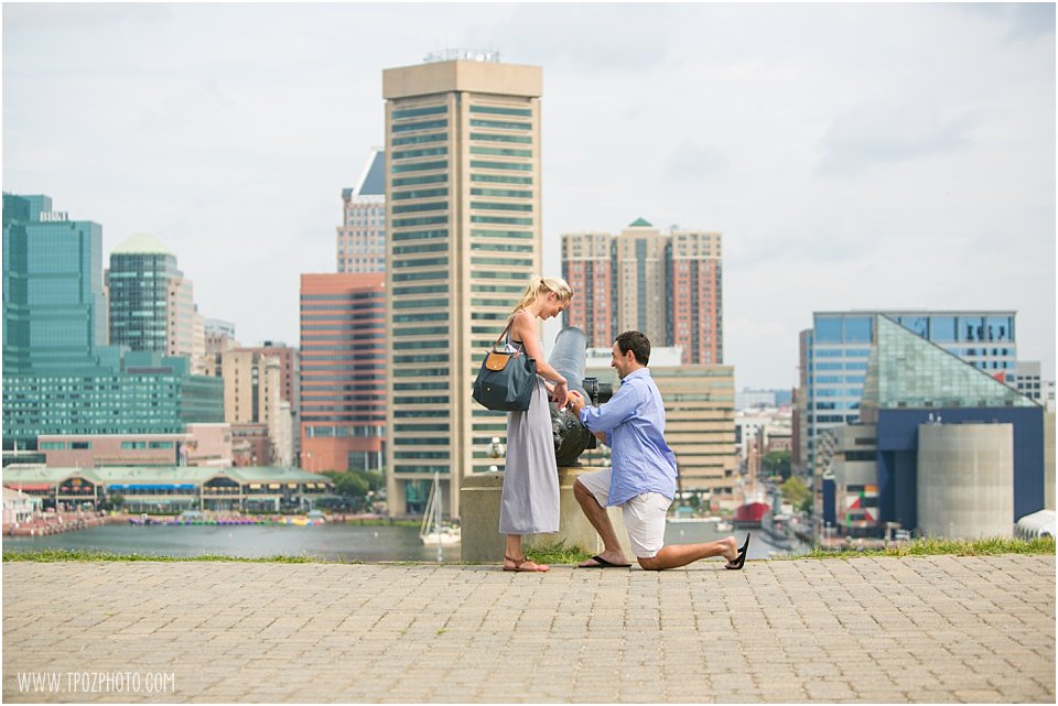 Federal Hill Engagement Proposal Photo