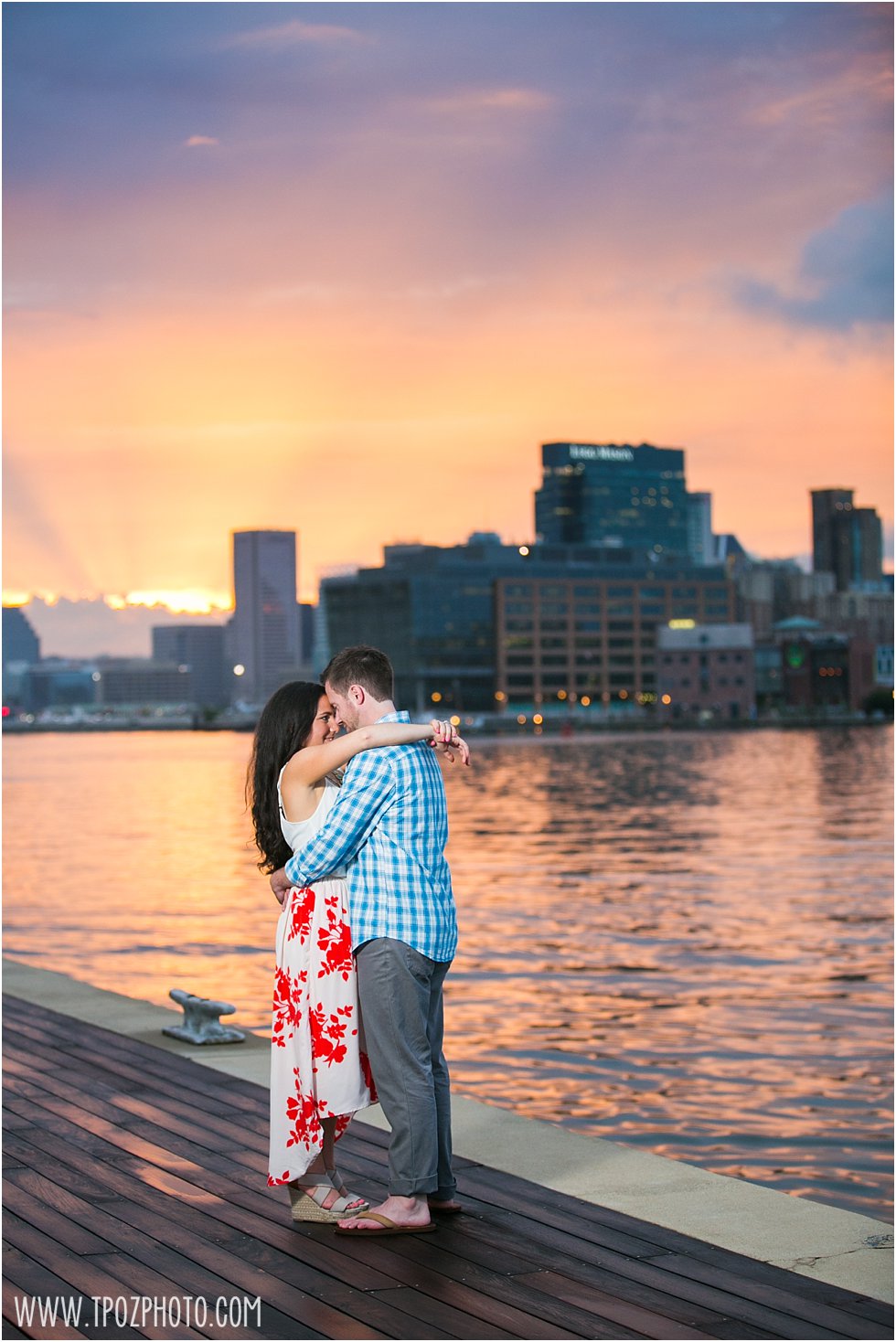 Tide Point Engagement Photos with an incredible sunset
