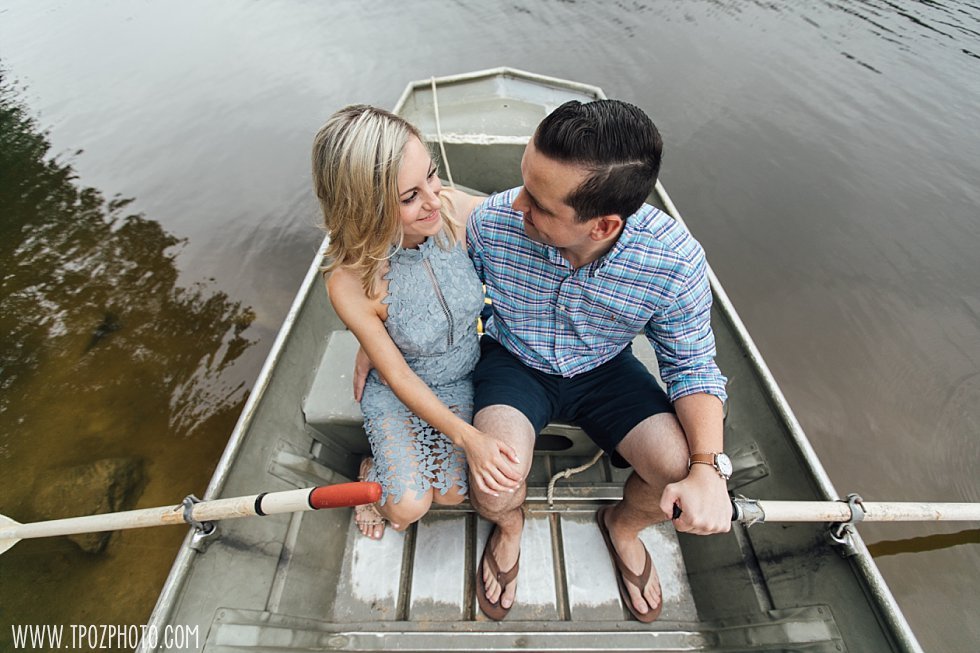 Rowboat Engagement Session at Centennial Park in Maryland •  tPoz Photography
