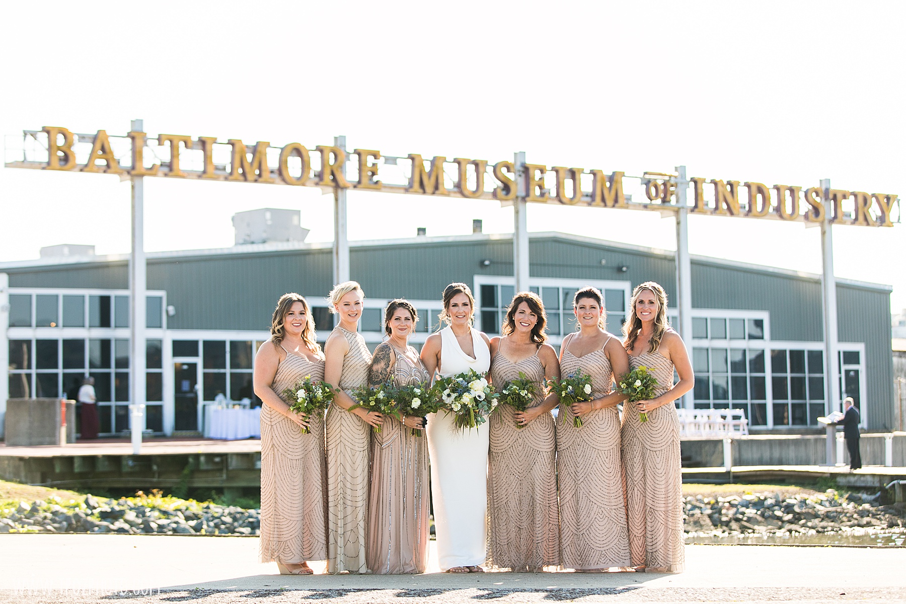 Baltimore Museum of Industry Wedding Bridesmaids